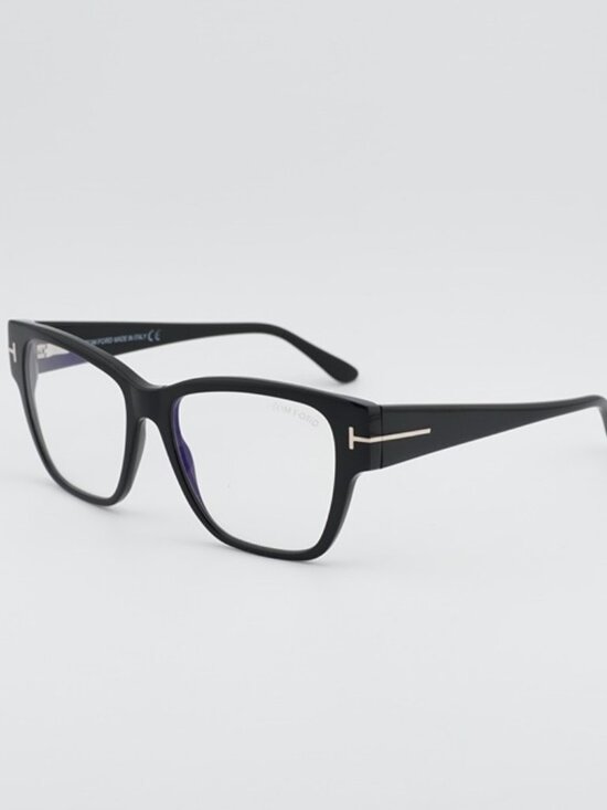 Tom Ford FT5745-B 001 Eyeglasses Shiny Black 54mm Square Frame main image 6